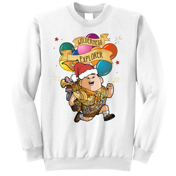 Up Russell Wilderness Explorer Balloons Merry Christmas Family Matching Sweatshirt