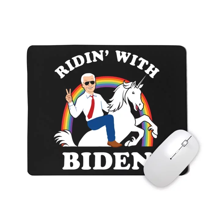 Unicorn Ridin With Biden Funny Joe Biden Mousepad