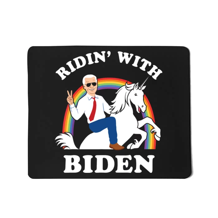 Unicorn Ridin With Biden Funny Joe Biden Mousepad