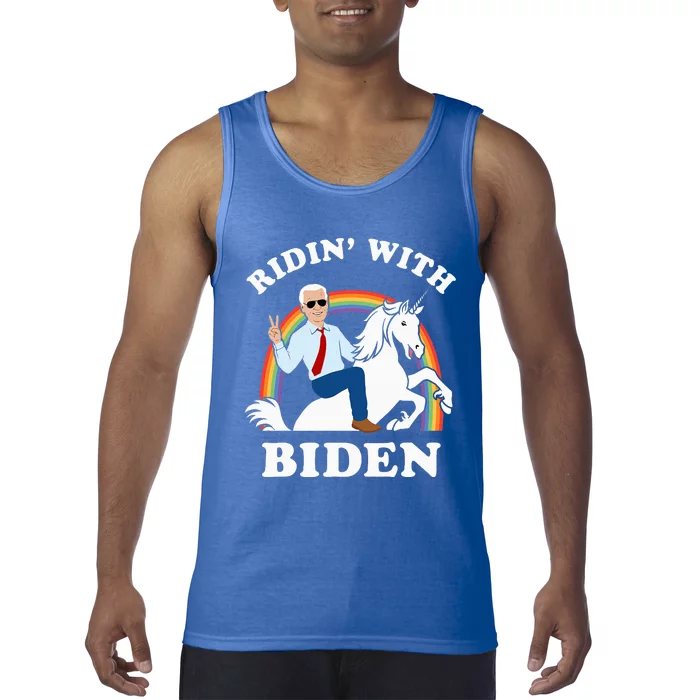 Unicorn Ridin With Biden Tank Top