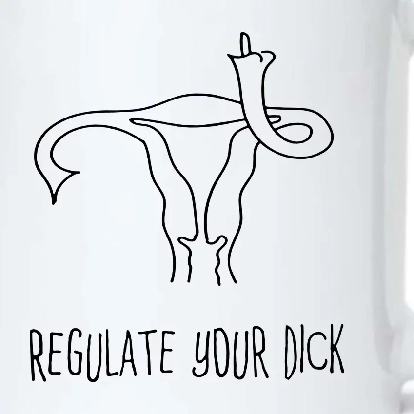 Uterus Regulate Your Dick Middle Finger Up Black Color Changing Mug