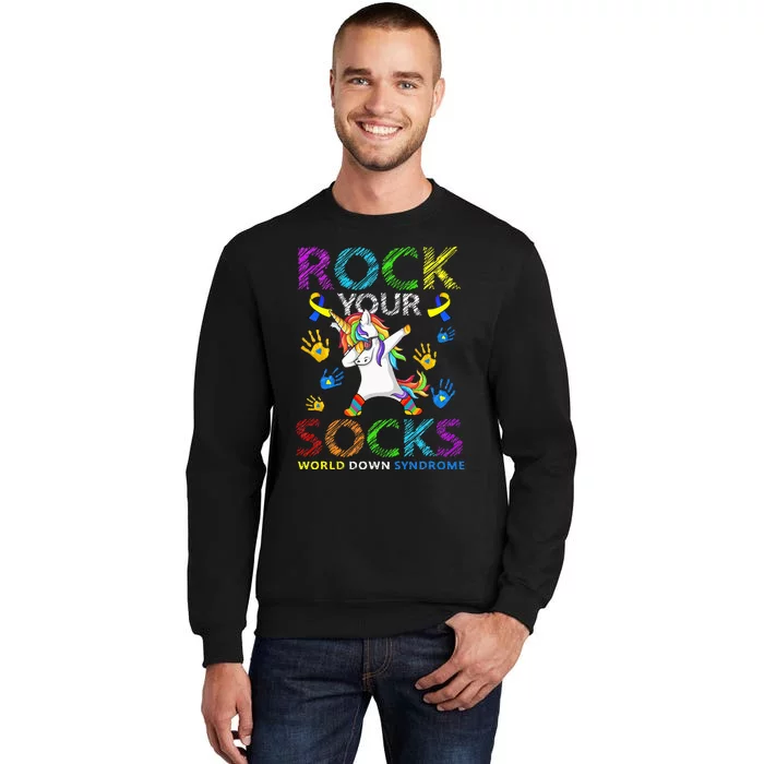 Unicorn Rock Your Socks World Down Syndrome Awareness Sweatshirt