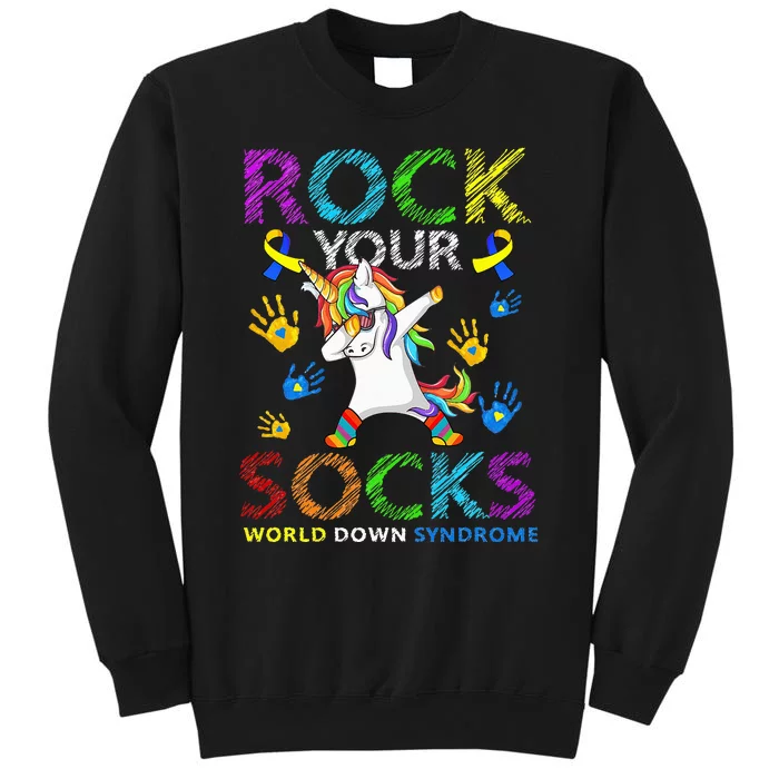 Unicorn Rock Your Socks World Down Syndrome Awareness Sweatshirt