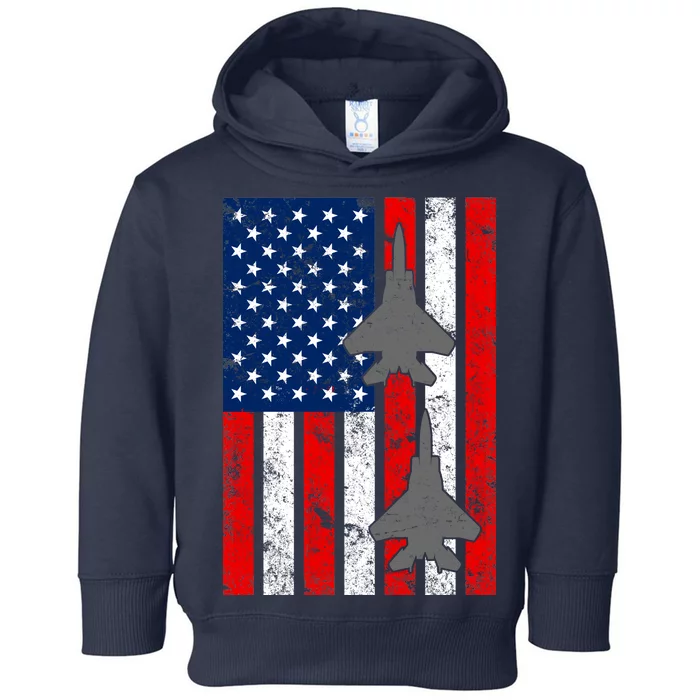 US Air Force Jets Distressed Flag Toddler Hoodie