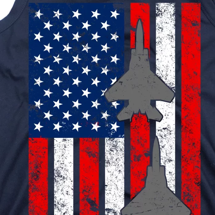 US Air Force Jets Distressed Flag Tank Top