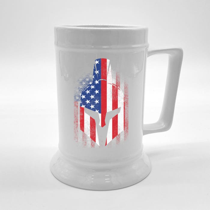 US American Spartan Front & Back Beer Stein