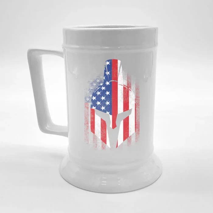 US American Spartan Front & Back Beer Stein