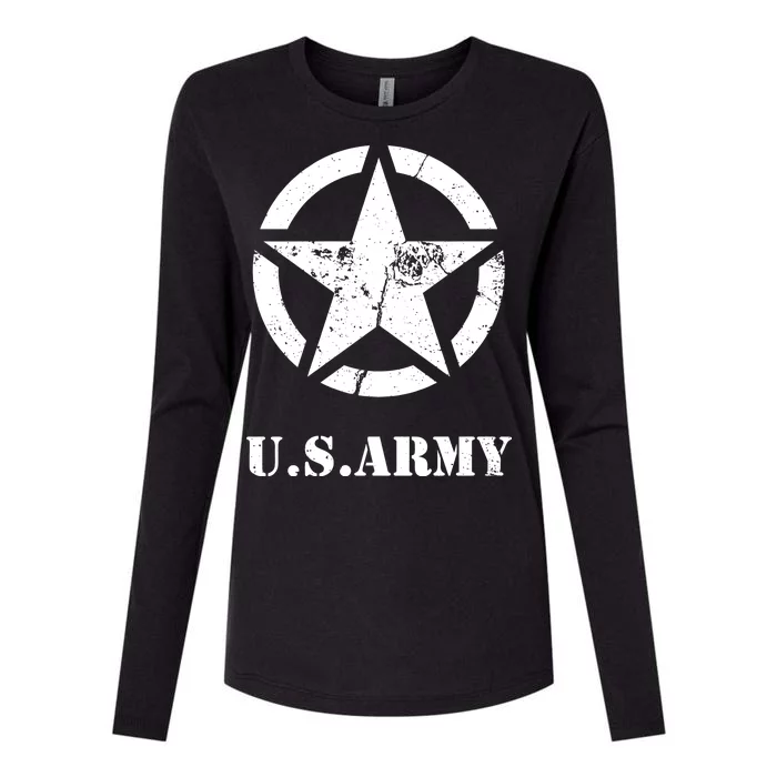 US Army Vintage Logo Womens Cotton Relaxed Long Sleeve T-Shirt