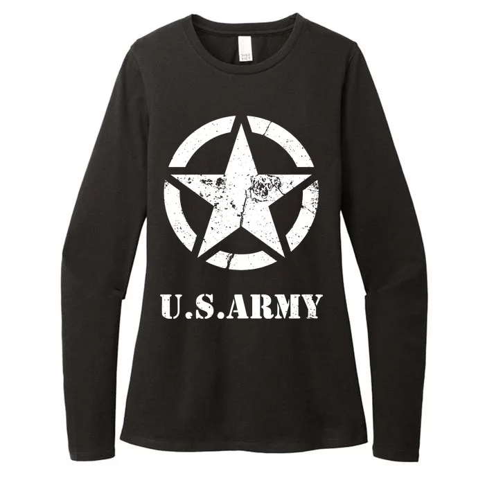 US Army Vintage Logo Womens CVC Long Sleeve Shirt