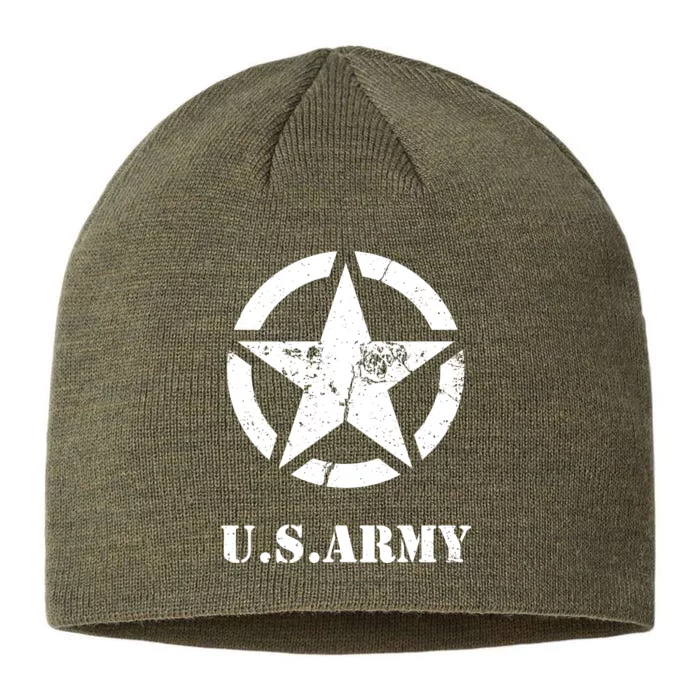 US Army Vintage Logo 8 1/2in Sustainable Knit Beanie