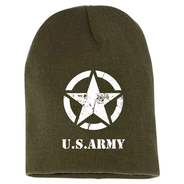 US Army Vintage Logo Short Acrylic Beanie