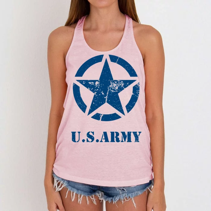 US Army Vintage Logo Women's Knotted Racerback Tank