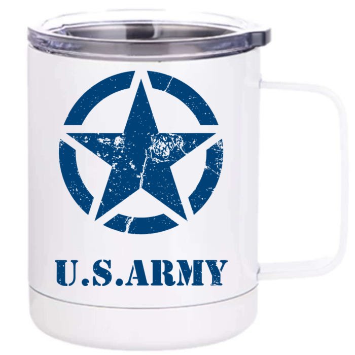 US Army Vintage Logo Front & Back 12oz Stainless Steel Tumbler Cup