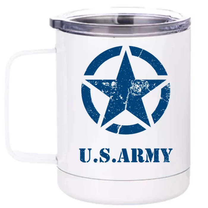 US Army Vintage Logo Front & Back 12oz Stainless Steel Tumbler Cup