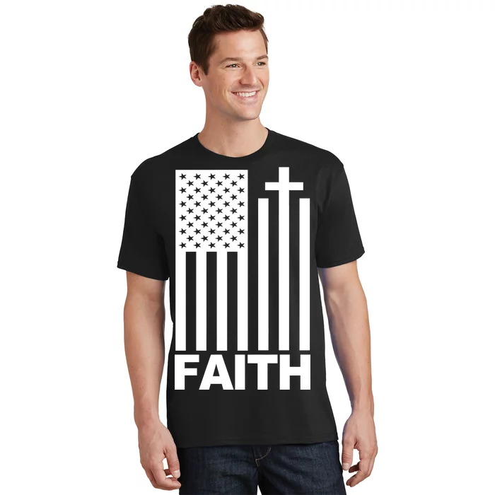 US Christian Cross Flag Faith T-Shirt