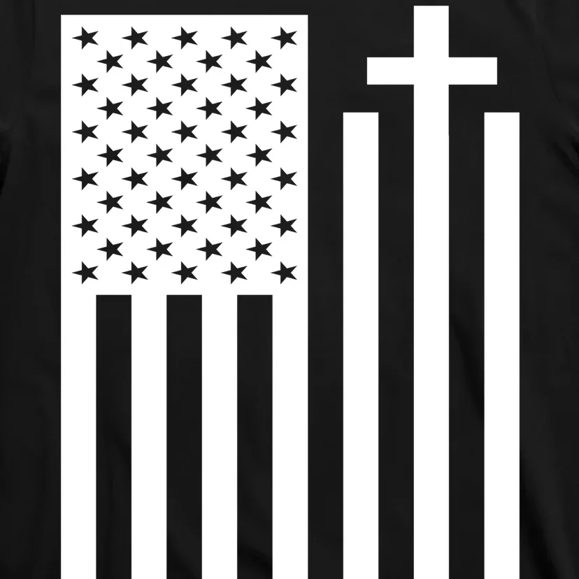 US Christian Cross Flag Faith T-Shirt