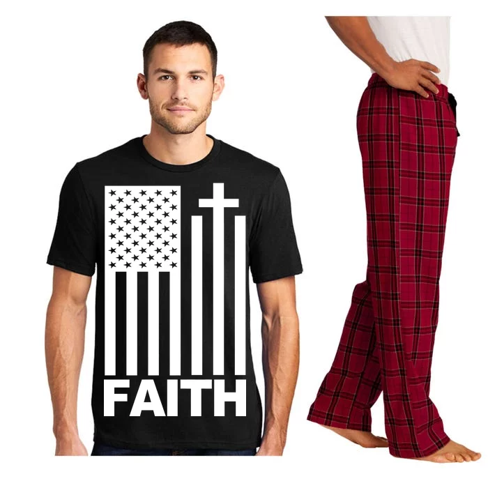 US Christian Cross Flag Faith Pajama Set