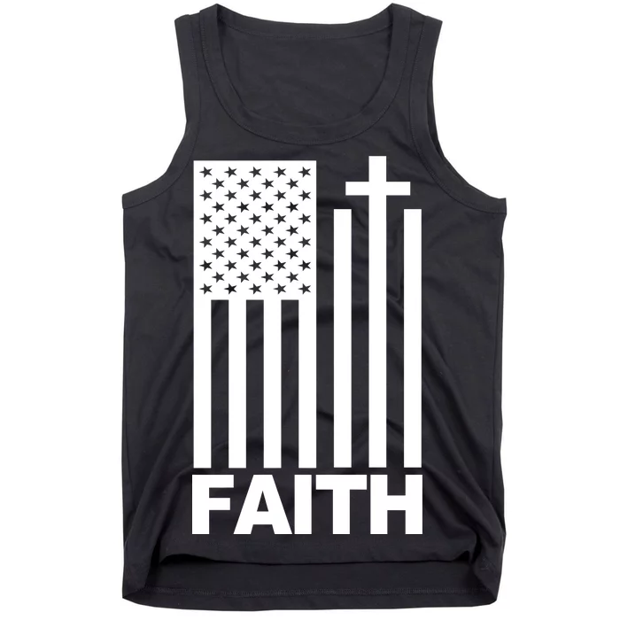 US Christian Cross Flag Faith Tank Top