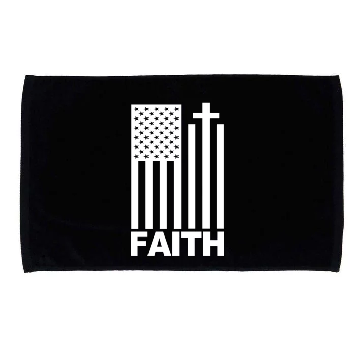 US Christian Cross Flag Faith Microfiber Hand Towel