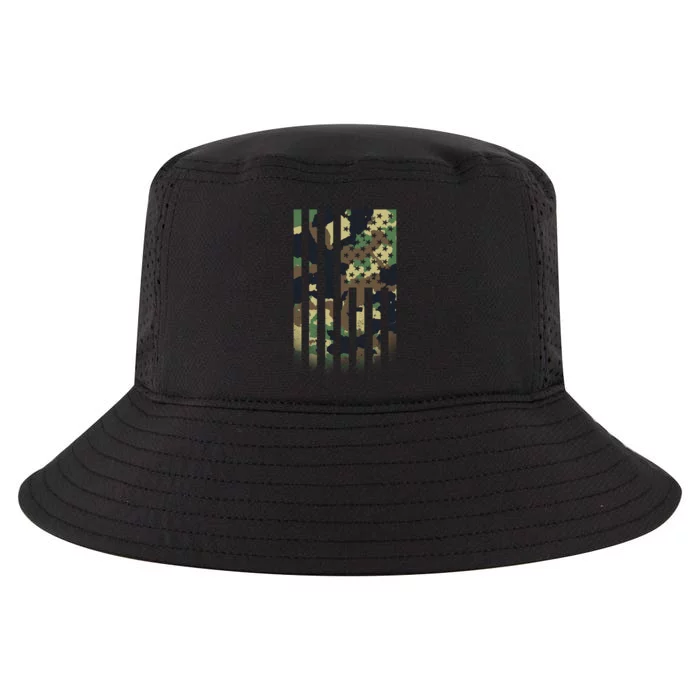 US flag military Cool Comfort Performance Bucket Hat