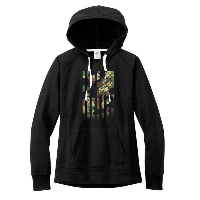 US flag military Women's Fleece Hoodie