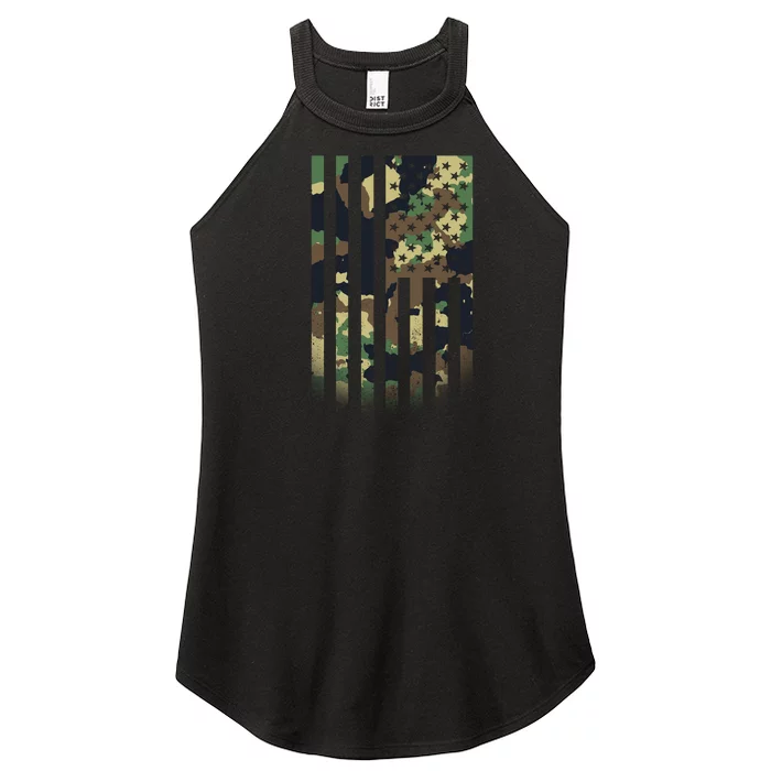 US flag military Women’s Perfect Tri Rocker Tank