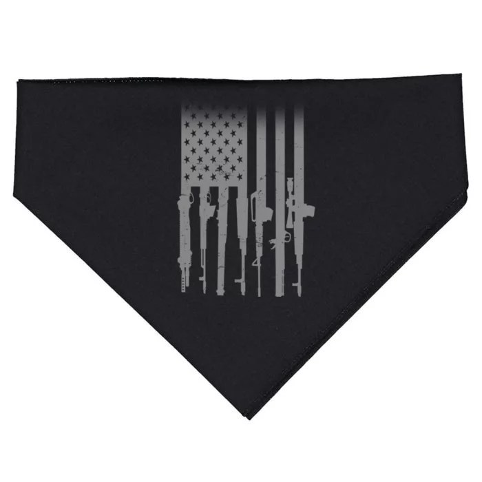 US Gun Flag USA-Made Doggie Bandana