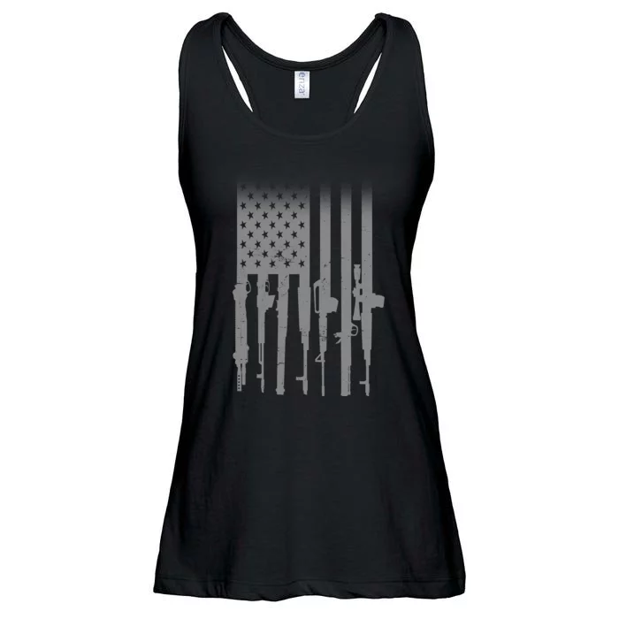 US Gun Flag Ladies Essential Flowy Tank