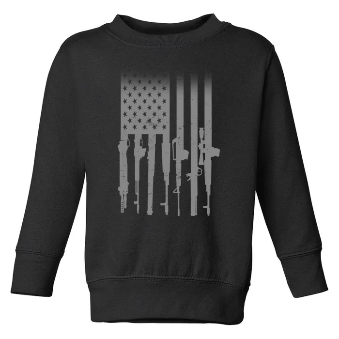 US Gun Flag Toddler Sweatshirt