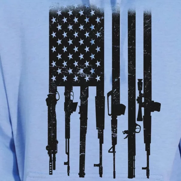 US Gun Flag Unisex Surf Hoodie