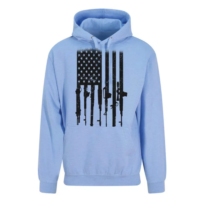 US Gun Flag Unisex Surf Hoodie