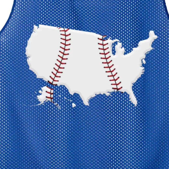 US Map American Baseball Mesh Reversible Basketball Jersey Tank