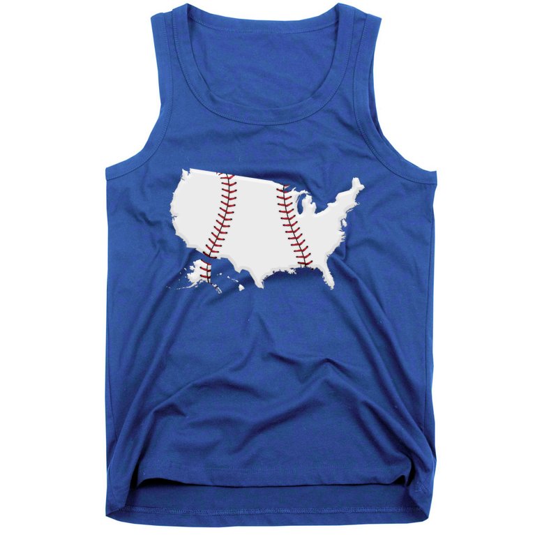 US Map American Baseball Tank Top