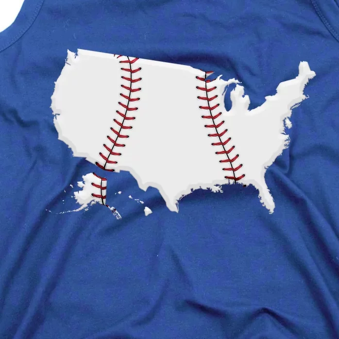 US Map American Baseball Tank Top