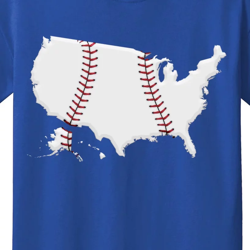 US Map American Baseball Kids T-Shirt