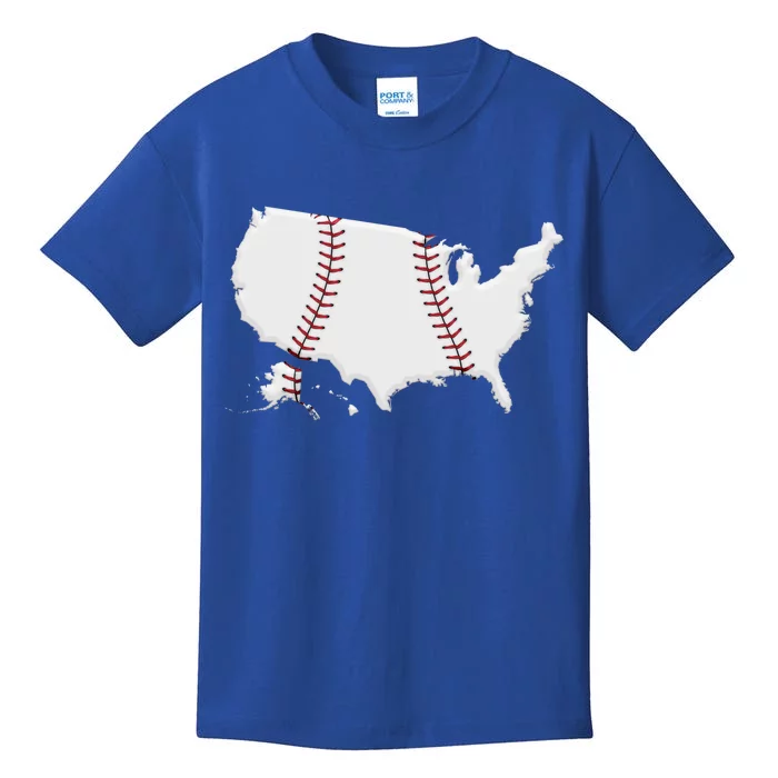 US Map American Baseball Kids T-Shirt