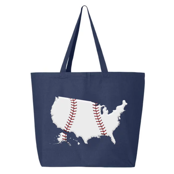 US Map American Baseball 25L Jumbo Tote