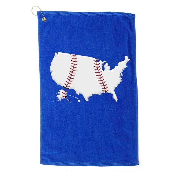 US Map American Baseball Platinum Collection Golf Towel