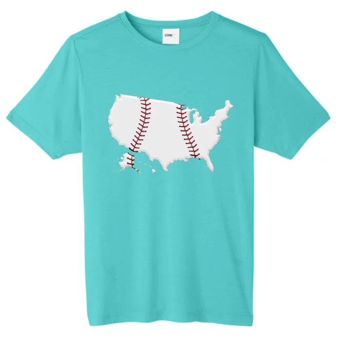 US Map American Baseball ChromaSoft Performance T-Shirt