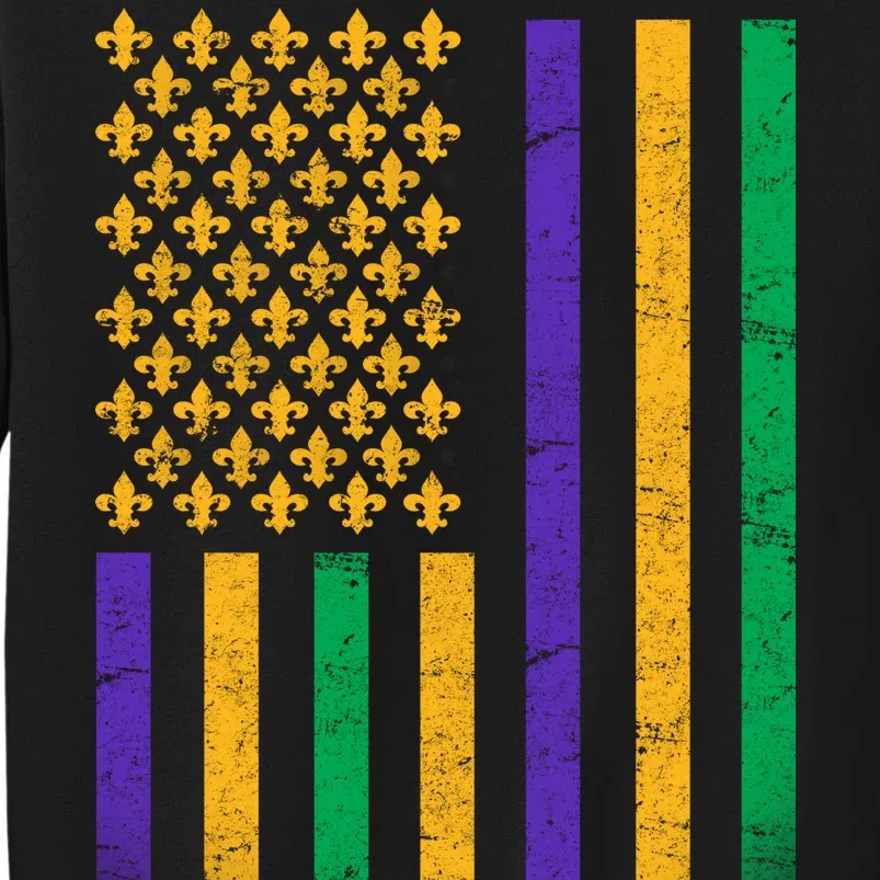 US Mardi Gras Flag Celebration Tall Sweatshirt