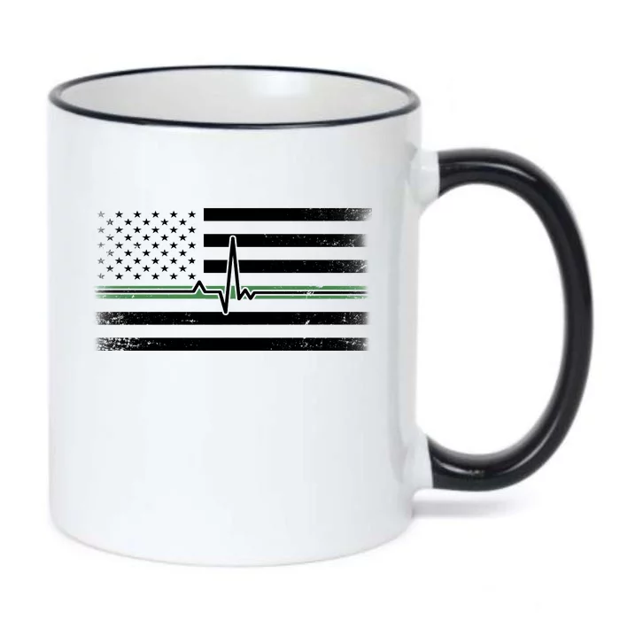 US Military Thin Line Flag Black Color Changing Mug