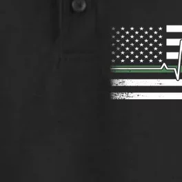 US Military Thin Line Flag Dry Zone Grid Performance Polo