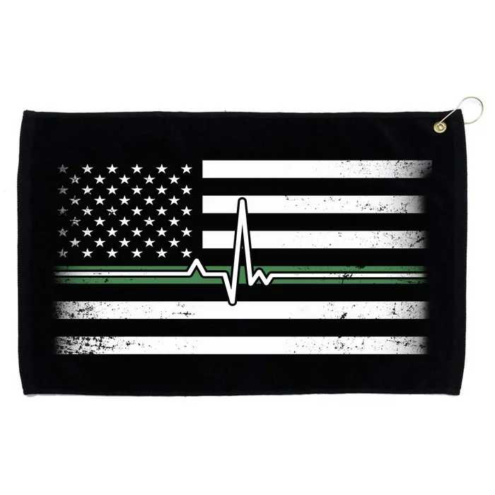 US Military Thin Line Flag Grommeted Golf Towel