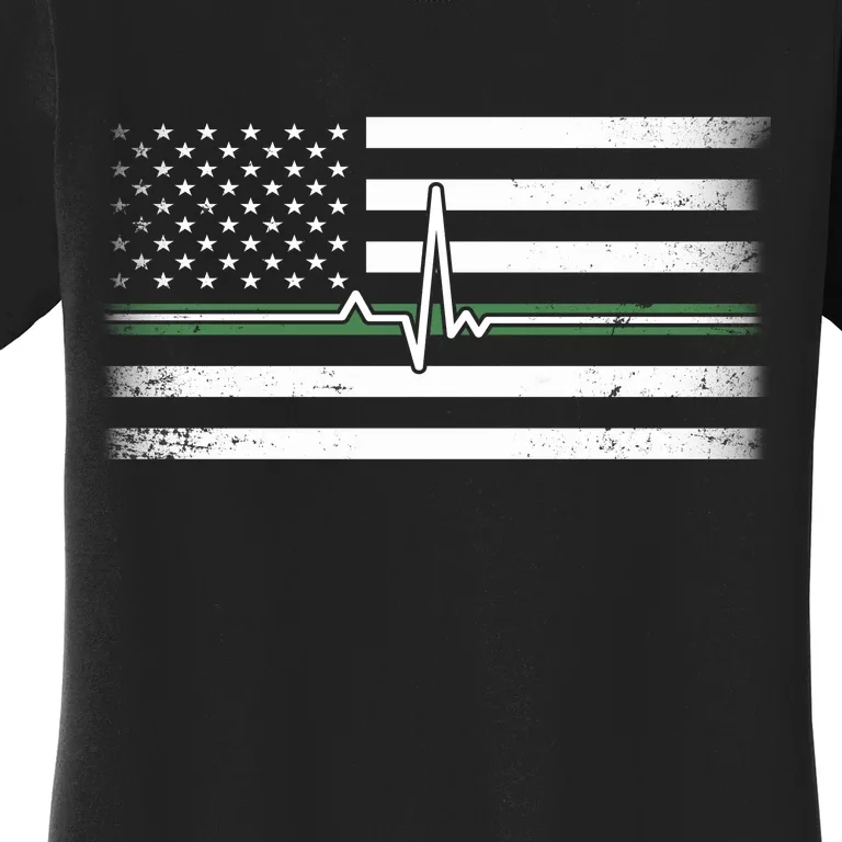 US Military Thin Line Flag Women's T-Shirt