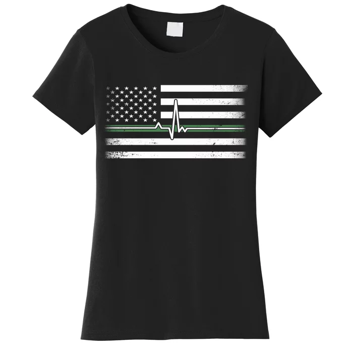 US Military Thin Line Flag Women's T-Shirt