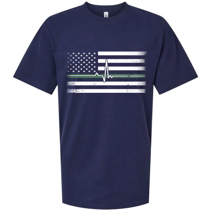 US Military Thin Line Flag Sueded Cloud Jersey T-Shirt