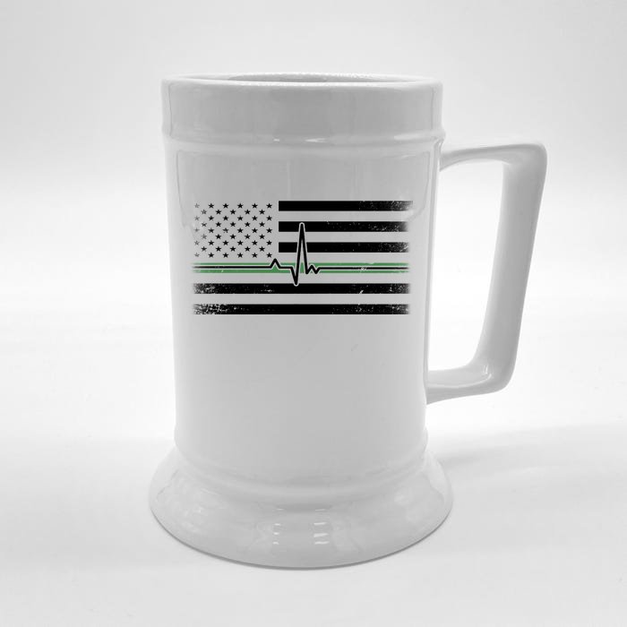 US Military Thin Line Flag Front & Back Beer Stein