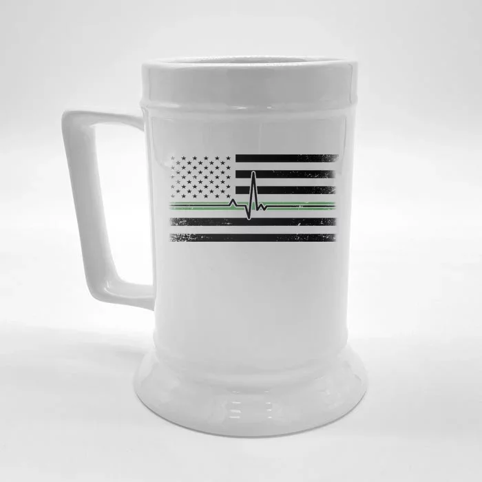 US Military Thin Line Flag Front & Back Beer Stein