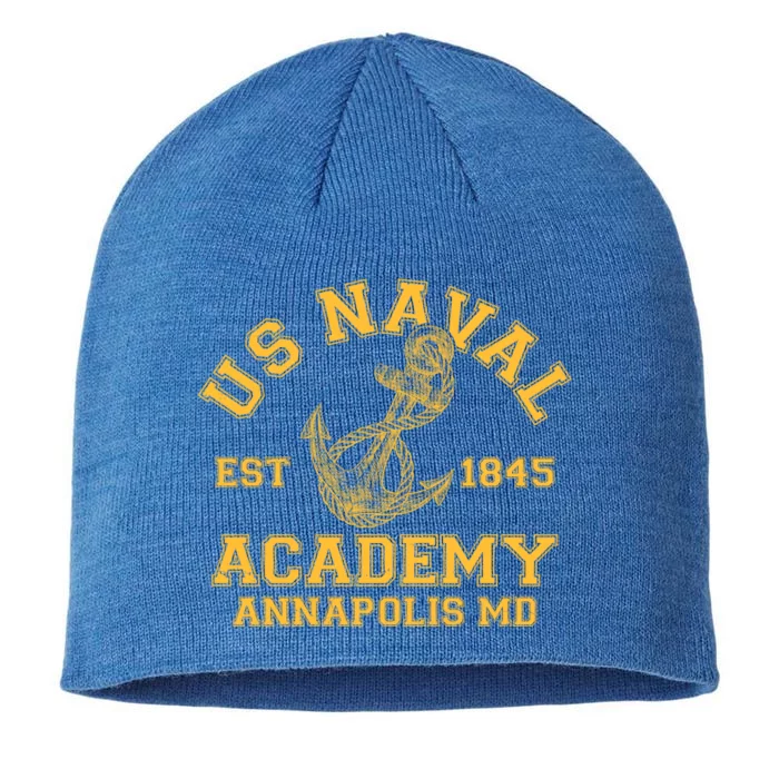 US NAVAL Est 1845 Academy Annapolis MD 8 1/2in Sustainable Knit Beanie