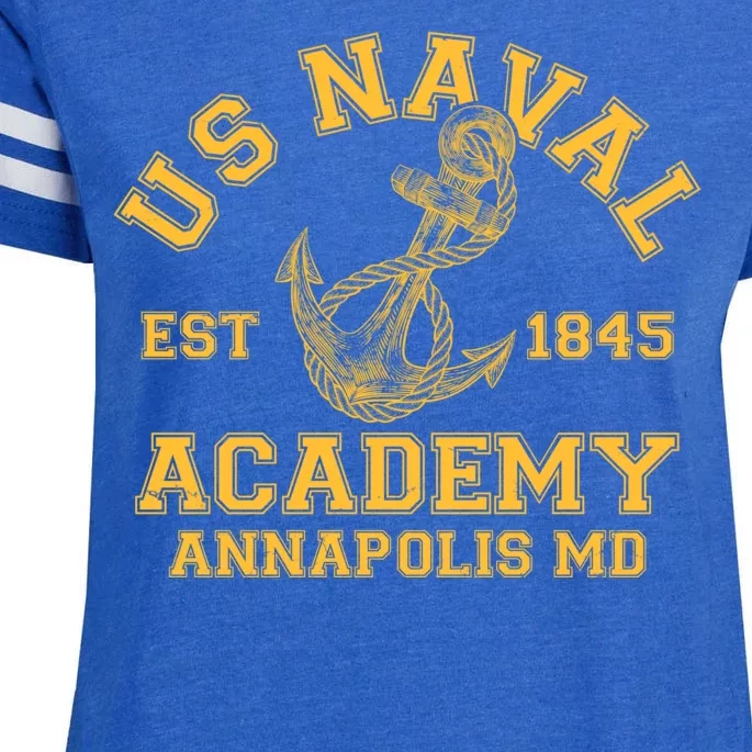 US NAVAL Est 1845 Academy Annapolis MD Enza Ladies Jersey Football T-Shirt